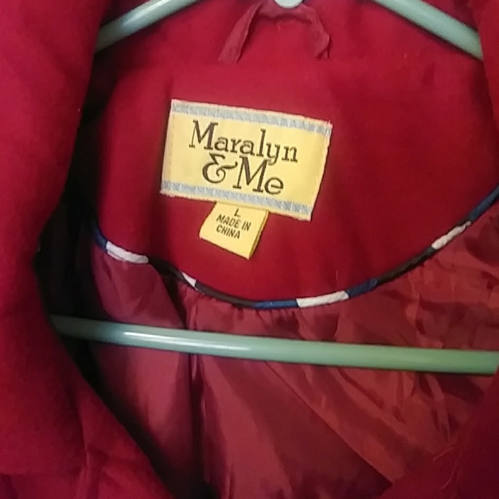 Maralyn and Me peacoat in red - Picture 3 of 4